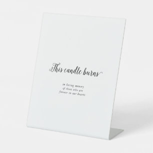 Vintages Skript Dieses Candle Burns Wedding Memori Sockelschild