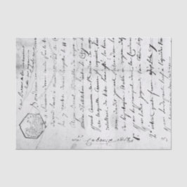 Vintages Skripthandschreiben Seidenpapier