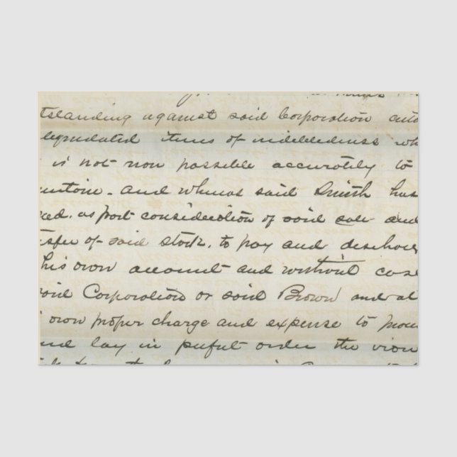 Vintages Skripthandschriftenschreiben Seidenpapier (Vorderseite)