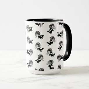 Vintages Skunkmuster CUSTOM HINTERGRUNDFARBE Tasse