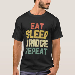 Vintages Sleep Bridge Player Card Game essen T-Shirt