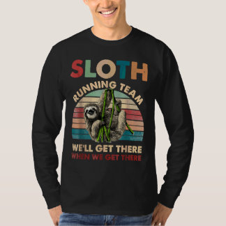Vintages Sloth Running Team Wir werden es Funny S T-Shirt