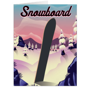 Vintages Snowboard-Reiseplakat