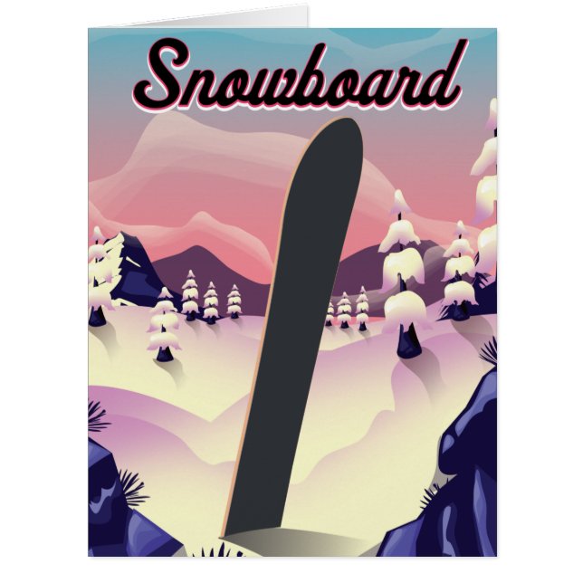 Vintages Snowboard-Reiseplakat (Vorderseite)