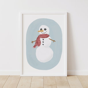 Vintages Snowman Weihnachtsdekor-Poster Poster