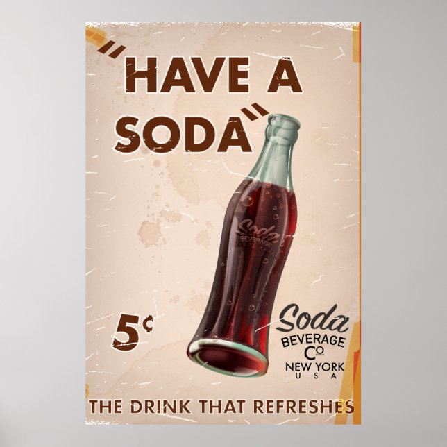 Vintages Soda Poster (Vorne)