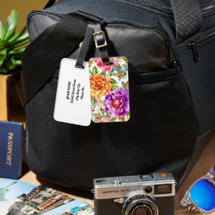 Vintages Sommerblutlicht Florals Gepäckanhänger
