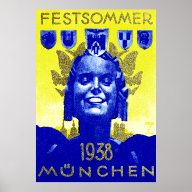 Vintages Sommerfest-Poster Poster (Vorne)