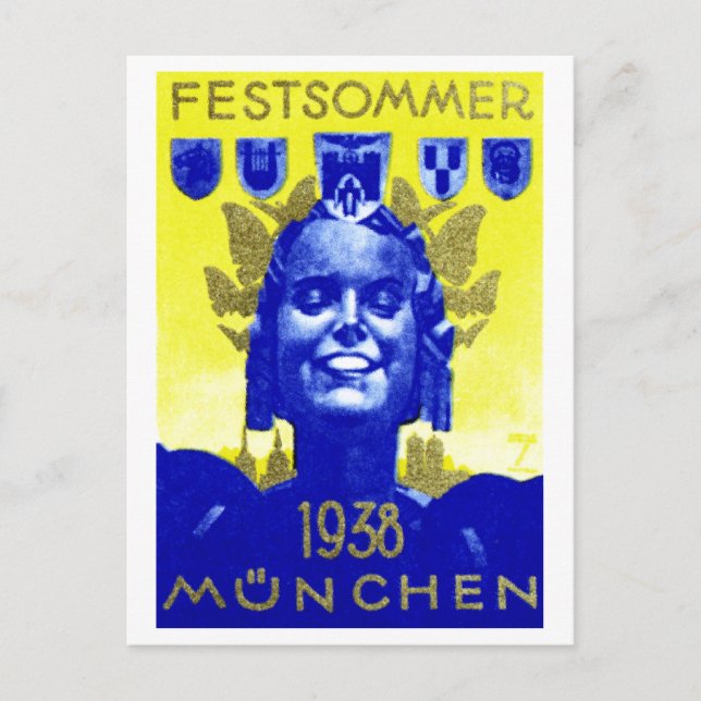 Vintages Sommerfest-Poster Postkarte (Vorderseite)