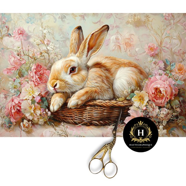 Vintages Sonnenbad im Korb Seidenpapier (Von Creator hochgeladen)