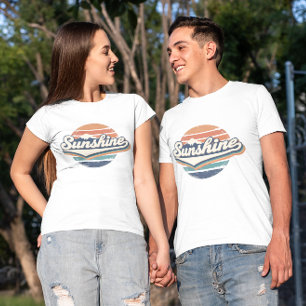 Vintages Sonnenlicht Retro-Design T-Shirt