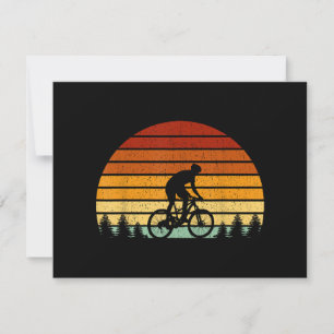 Vintages Sonnenuntergang Mountainbike-Geschenk für Dankeskarte
