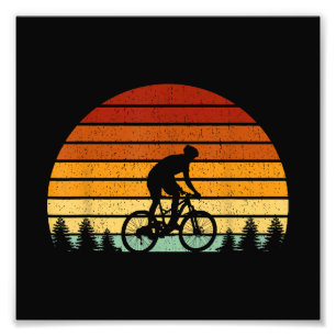 Vintages Sonnenuntergang Mountainbike-Geschenk für Fotodruck