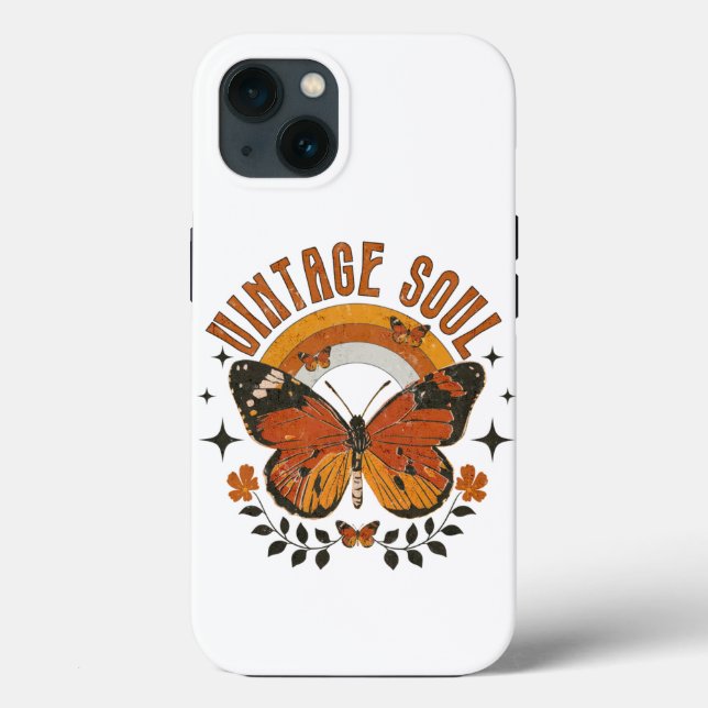 Vintages Soul Butterfly Case-Mate iPhone Hülle (Rückseite)