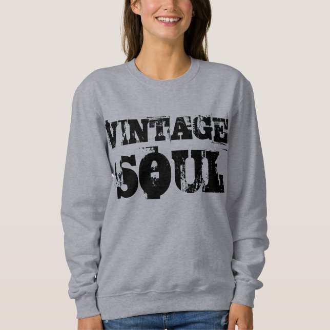 Vintages Soul-Grau-Sweatshirt Sweatshirt (Vorderseite)