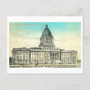 Vintages South Dakota Hauptstadt Gebäude Postkarte