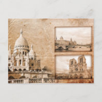 Vintages souvenirs de Paris Carte postale