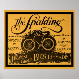 Vintages Spalding Bicycle Poster
