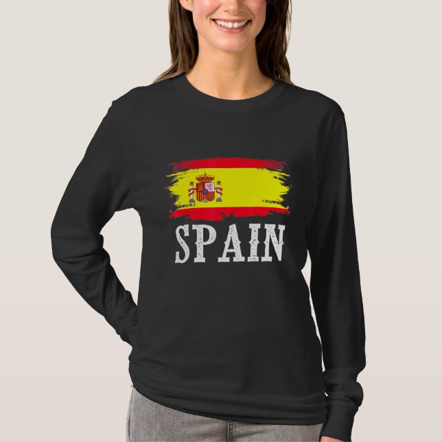 Vintages Spanien Flaggenstaat I Liebe Spanien T-Shirt (Vorderseite)