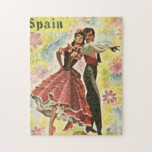 Vintages Spanien Reiseplakat, Flamenco-Tänzer