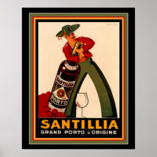 Vintages Spanisches Deko Poster 16 x 20