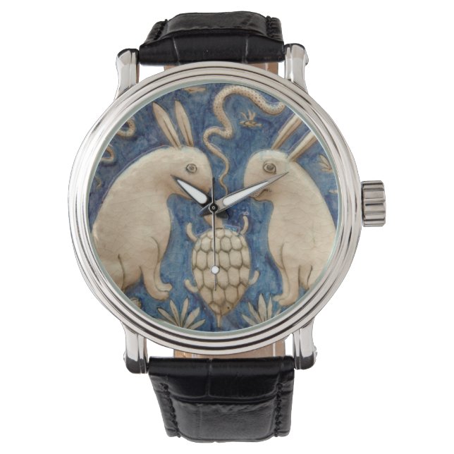 Vintages Spanisches Kaninchen Armbanduhr (Vorderseite)