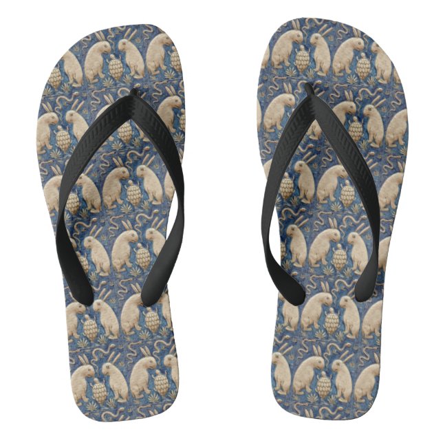 Vintages Spanisches Kaninchen Flip Flops (Fußbett)