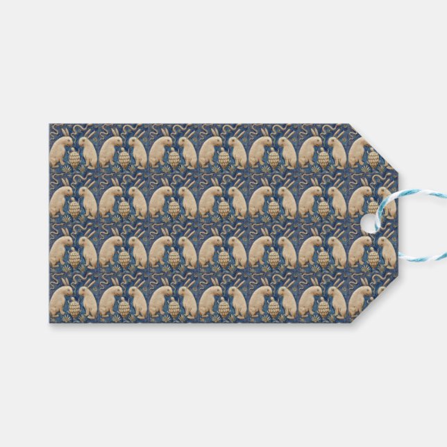 Vintages Spanisches Kaninchen Geschenkanhänger (Vorderseite (Horizontal))