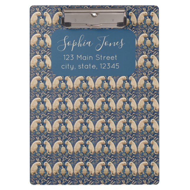 Vintages Spanisches Kaninchen Klemmbrett (Vorderseite)