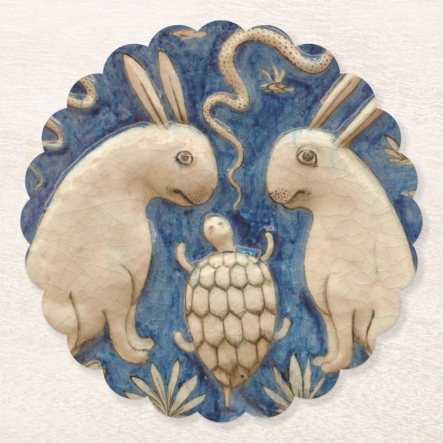 Vintages Spanisches Kaninchen Untersetzer (Vorderseite)