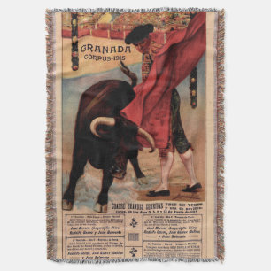 Vintages Spanisches Stierkampfschild Decke