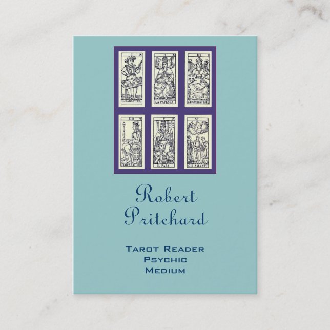 Vintages spanisches Tarot Visitenkarte (Vorderseite)