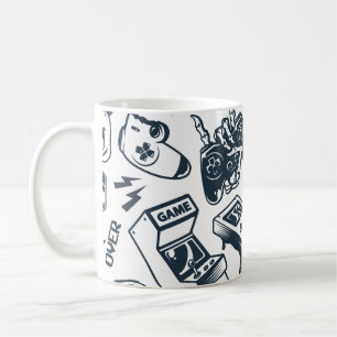Vintages Spielmuster rückwärts. Kaffeetasse