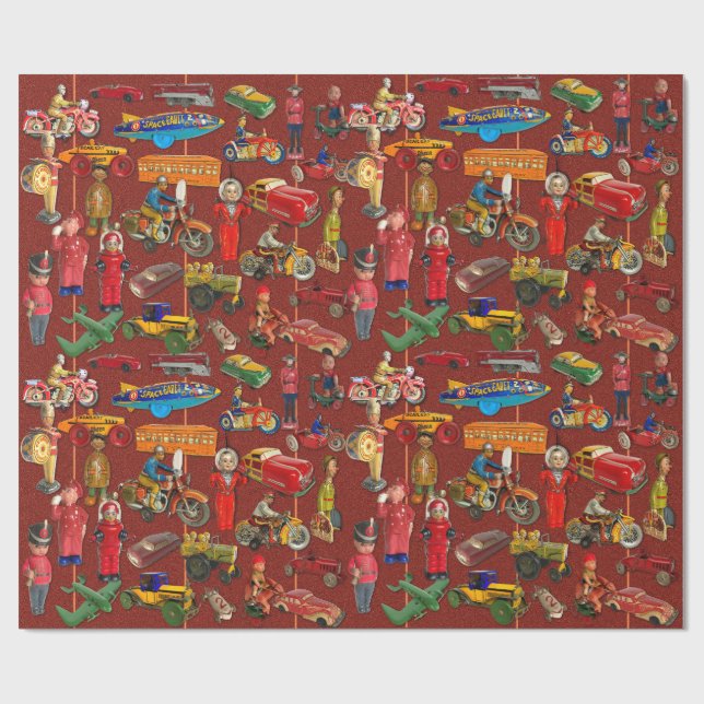 VINTAGES SPIELZEUG (1920-1950ER) GESCHENKPAPIER (Flach)