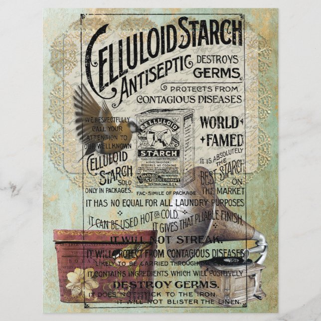 Vintages Spitzenlabel Gramophon Box Vintage Ad (Vorderseite)