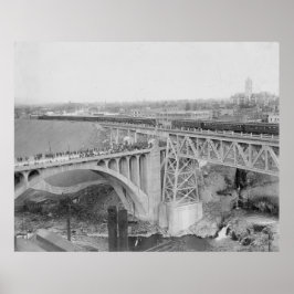 Vintages Spokane-Bahnposter Poster