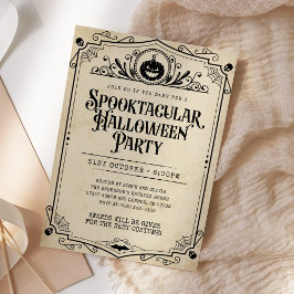 Vintages Spooktacular Halloween-Kostüm-Party Einladung