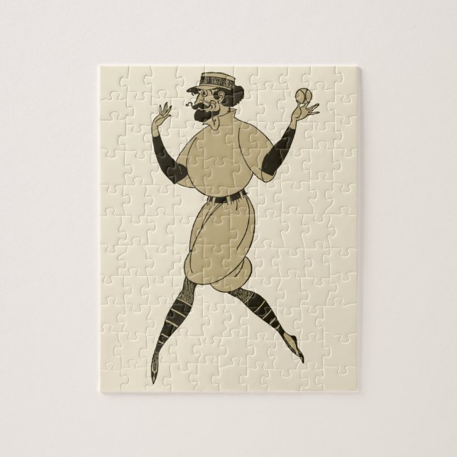 Vintages SportBaseball, Viktorianischer Baseball-P (Vertikal)