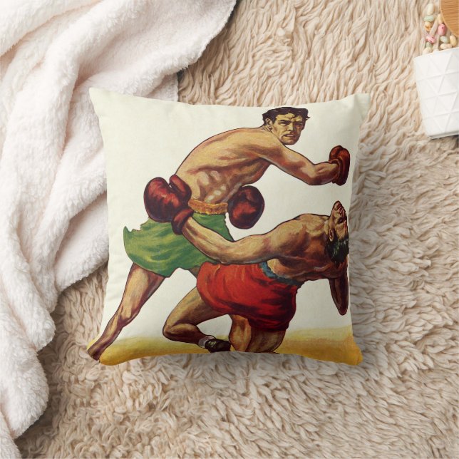 Vintages Sportboxen, Boxen im Kampf Kissen (Decke)