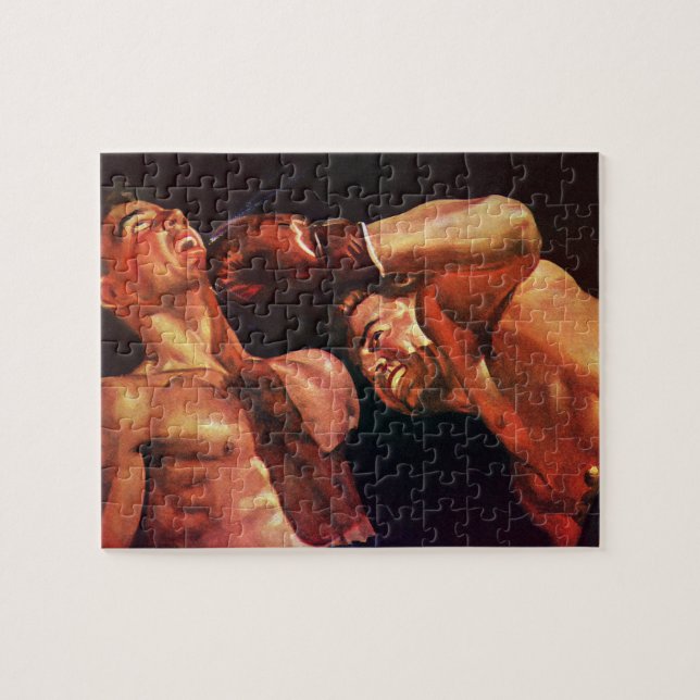 Vintages Sportboxen, Boxen Punching Fight (Horizontal)