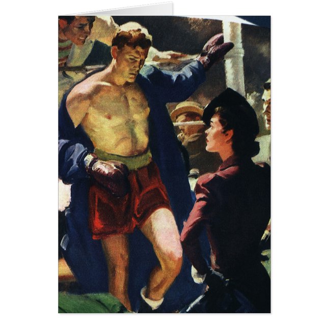 Vintages Sportboxen, Boxer Verlasse den Ring (Vorne)