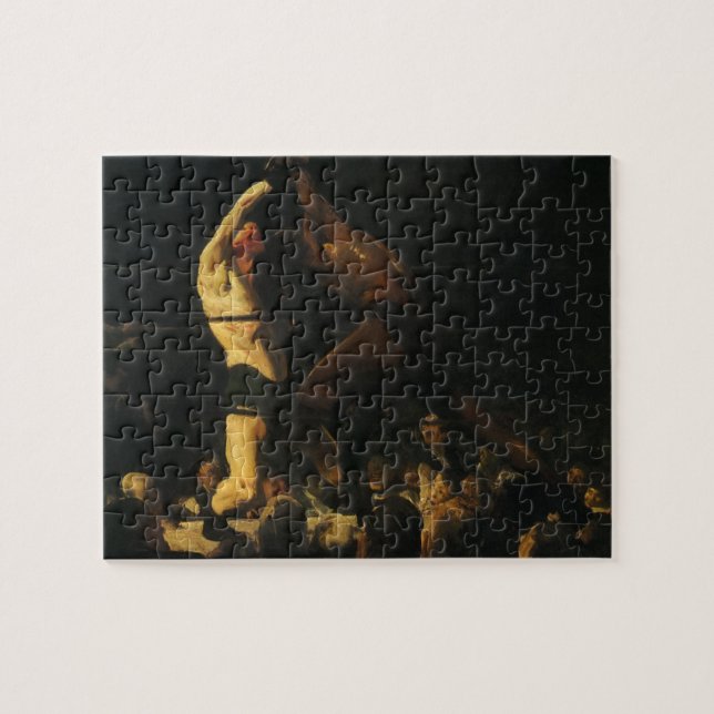 Vintages Sportboxen, Boxerkampf am Ring (Horizontal)