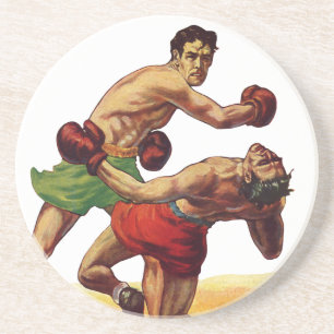 Vintages Sportboxing, Boxen im Kampf Getränkeuntersetzer