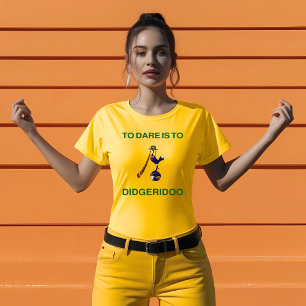 Vintages "Sporting Emblem" mit Didgeridoo Motif T-Shirt