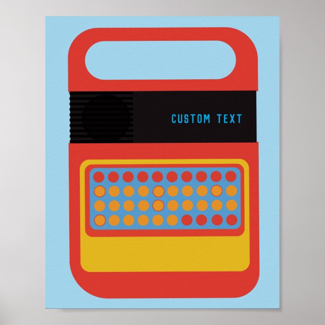 Vintages Sprechen und Rechtschreibspielzeug, perso Poster (Vorne)