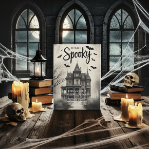 Vintages Spuk Haus Halloween-Party Einladung