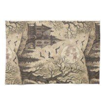 Vintages Spuk Haus & Vollmond