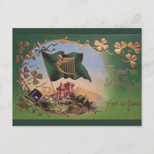 Vintages St. Patrick's Day Blarney Castle Postkarte