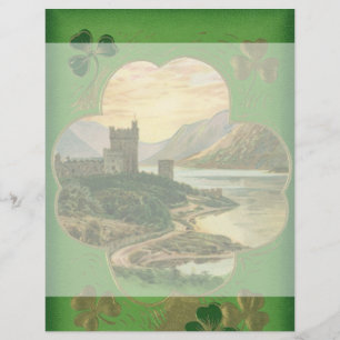 Vintages St. Patricks Day Kleeblatt Burg