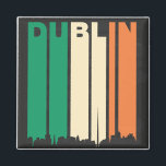 Vintages Stadtbild von Dublin Magnet<br><div class="desc">Dieses Vintage Stadtbild ist ein Geschenk für alle,  die aus der Stadt kommen.</div>